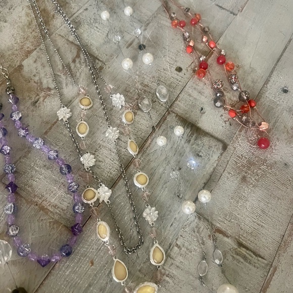 Vintage Jewel Necklace Bundle Silver Beads Jewels Statement Pieces - Picture 9 of 10